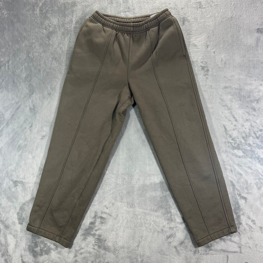 UNIQLO U Sweatpants Mens XS Brown‎ Pintuck Fleece Joggers 341-452939